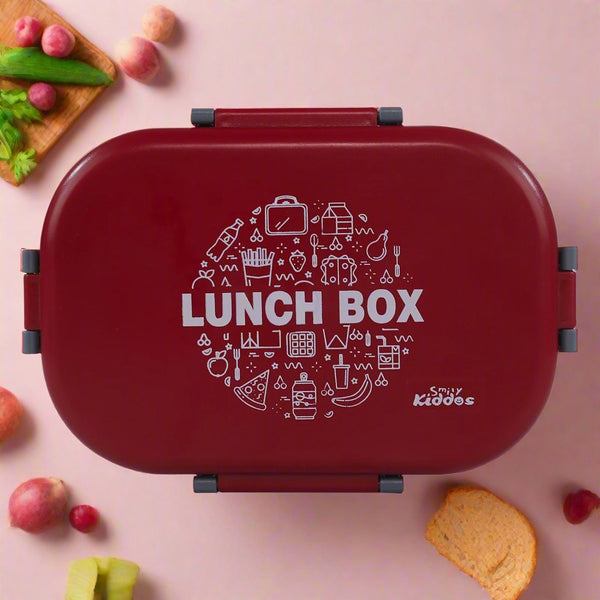 Smily Kiddos Brunch Stainless Steel Lunch Box - Unicorn Theme - Blue