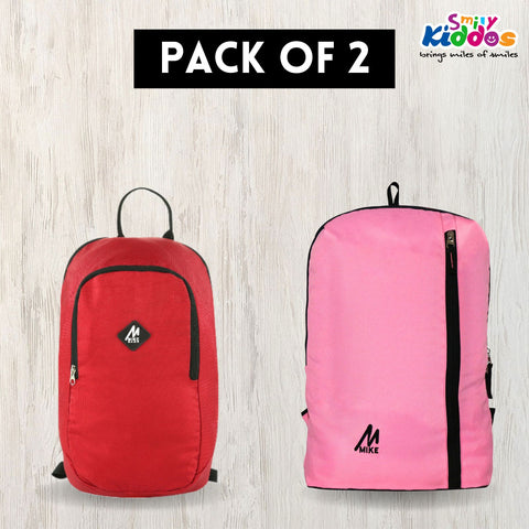 Image of Mike Backpack Combo Pack(ECO and CITY) (Red - Pink)