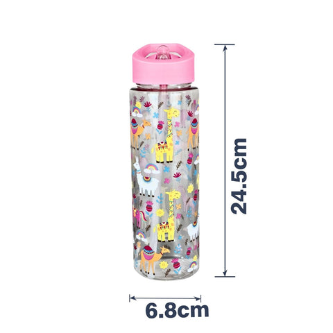 Image of Smily kiddos Sipper Bottle 750 ml - Lama Theme | Pink