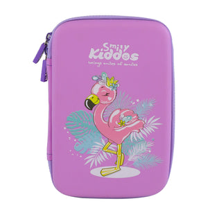 Smily Kiddos Single compartment Eva pencil case - Flamingo Theme purple