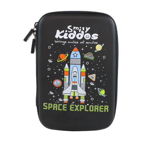 Image of Smily Kiddos Single compartment Eva pencil case - Space Explorer Black