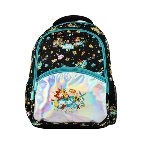 Image of Smily Kiddos 10 ltrs Backpack Space Theme | Black