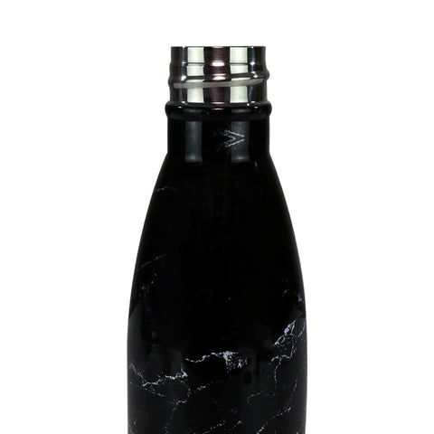 Image of Smily Kiddos 500 ML Stainless Steel Water Bottle -  Marble Print Black