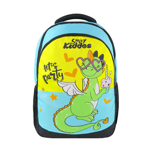 Image of Smily Kiddos 29 Ltrs Junior School Bag  - Party Dragon-Yellow LxWxH :45 X 33 X 20 CM