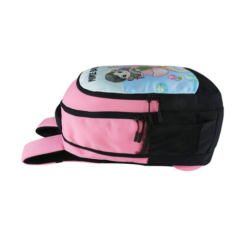 Image of MIKE BAGS 29 Ltrs Junior School Bag  - Mermaid Flamingo - Light Pink  LxWxH :45 X 33 X 20 CM