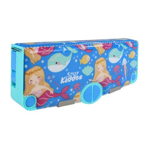 Image of Smily Kiddos Pop Out Pencil box  Mermaid Theme - Blue