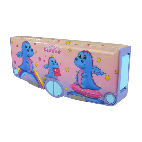 Image of Smily Kiddos Pop Out Pencil box Dragon Theme - Light Pink
