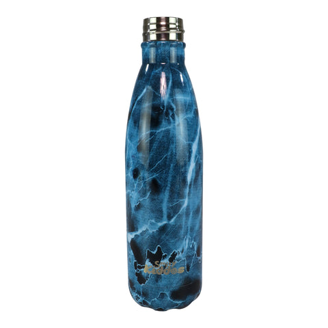 Image of Smily Kiddos 500 ML Stainless Steel Water Bottle -  Marble Print Blue
