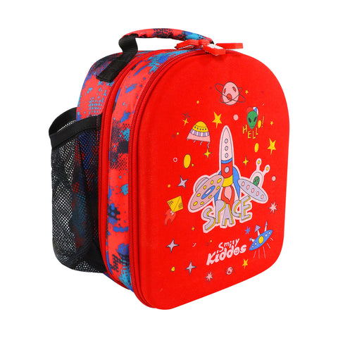 Image of Smily Kiddos Eva Pre School Backpack Space Theme Red
