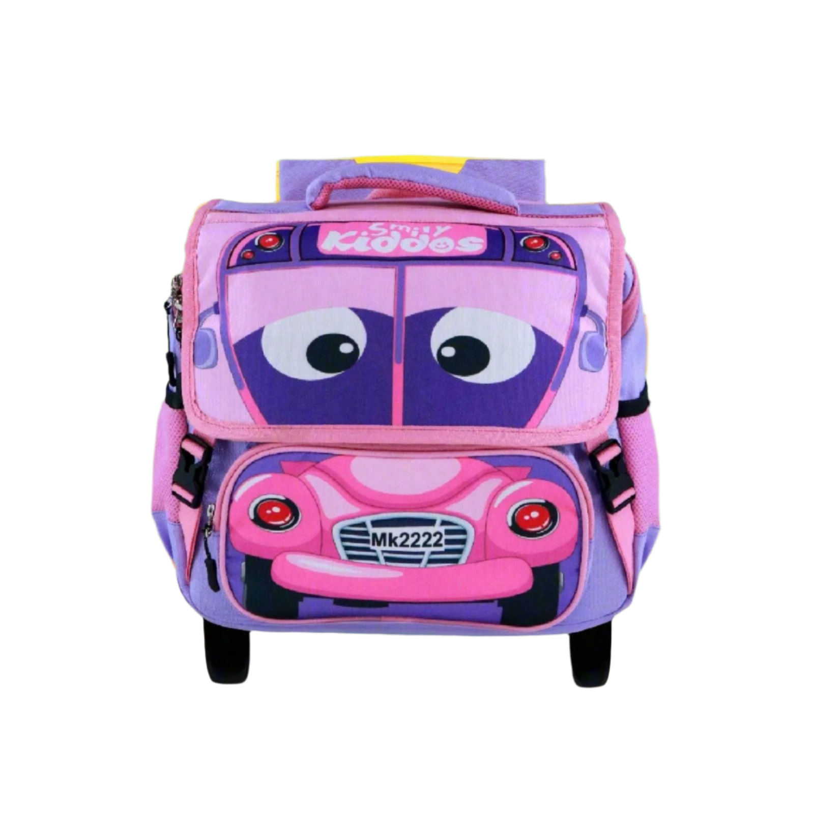 School Bus Theme School Backpack Pink