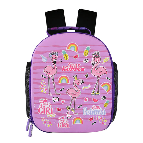 Image of Smily Kiddos Eva Pre School Backpack Flamingo Theme -Purple
