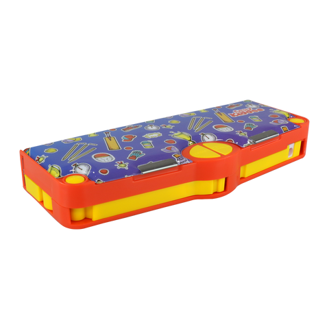 Image of Smily Kiddos Multi Functional Pop Out Pencil Box for Kids Stationery for Children - Cricket Theme - Blue