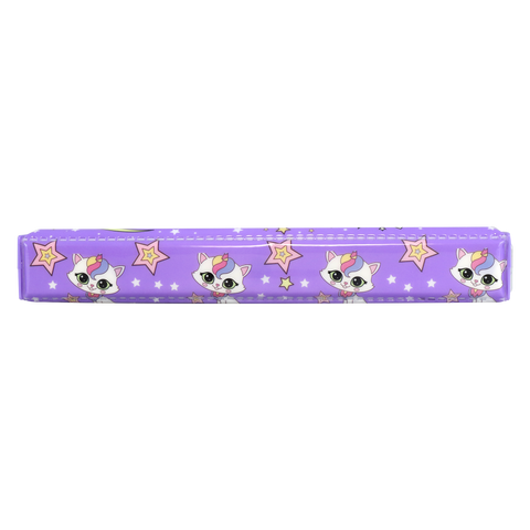 Image of Smily Kiddos Multi Functional Pop Out Pencil Box for Kids Stationery for Children - Unicorn Kitty - Violet