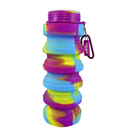Image of Smily Kiddos Silicone Expandable & Foldable Water Bottle Purple