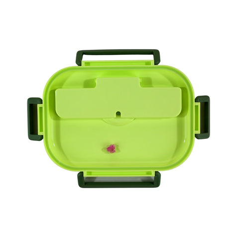 Image of Smily kiddos Stainless Steel Racing Dino Theme Lunch Box - Green 3+ years