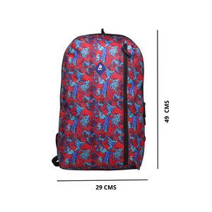 Mike City Backpack V2 Abstract Print - Red & Blue