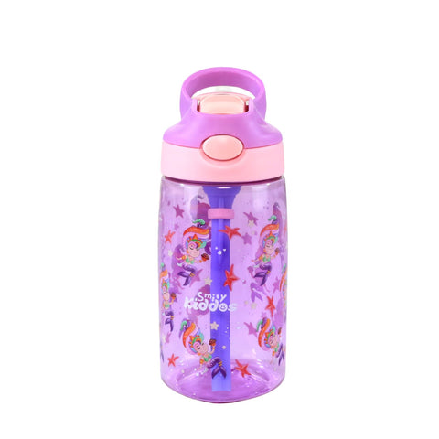 Image of Smily kiddos Sipper bottle 450 ml - Mermaid Theme Purple