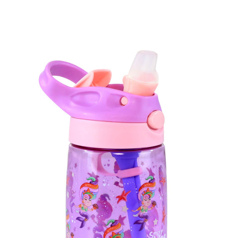 Image of Smily kiddos Sipper bottle 450 ml - Mermaid Theme Purple