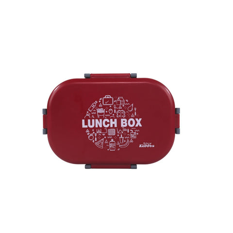 Image of Smily kiddos Stainless Steel Pan Cake Theme Lunch Box - Red  3+ years