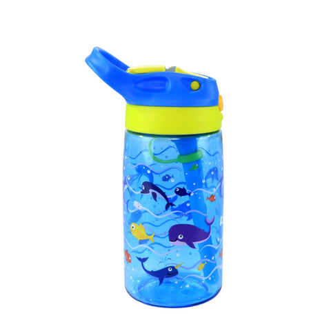 Image of Smily kiddos Sipper Bottle 450 ml - Ocean Theme Blue