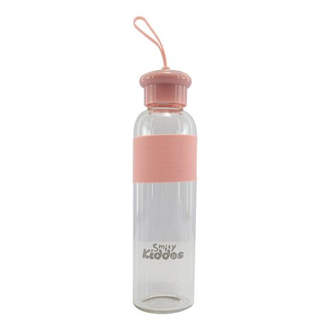 Image of Smily Kiddos Glass bottles with Silicone Grip Pink