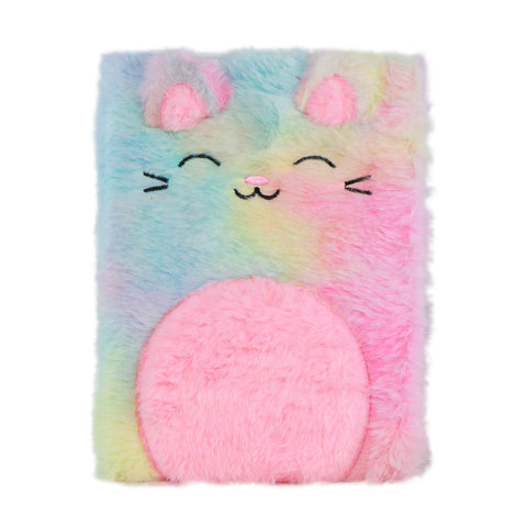 Image of Smily Kiddos Happy Kitty theme fluffy Notebook Pink