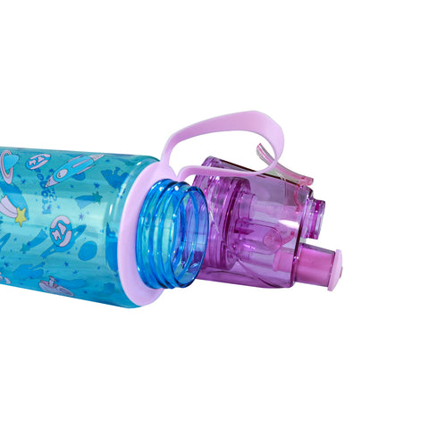 Image of Smily kiddos Sports water bottle space theme light blue