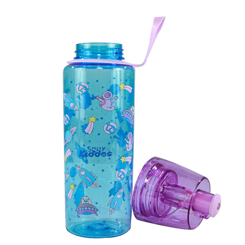 Image of Smily kiddos Sports water bottle space theme light blue