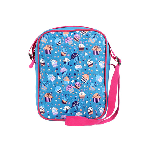 Image of Smily CupCake theme combo-backpack, sling bag, messenger bag, lunch bag and pouch