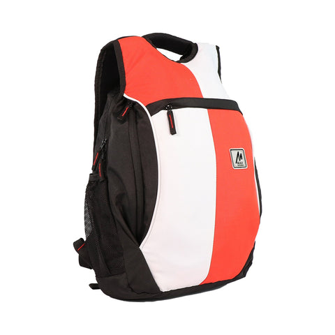 Image of Mike Multi purpose Laptop Backpack - White & Red