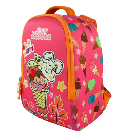 Image of Smily Kiddos Preschool Backpack Ice Cream Theme Pink