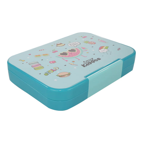 Image of Smily Kiddos Bento lunch box-Cool Fruit Theme Light Blue
