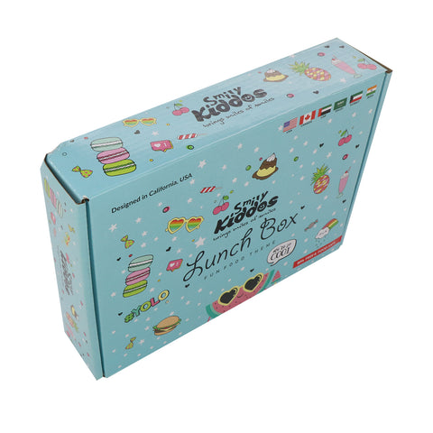 Image of Smily Kiddos Bento lunch box-Cool Fruit Theme Light Blue