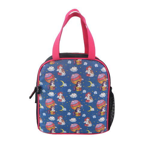 Image of Smily kiddos joy lunch bag- Unicorn Theme - Teal Blue