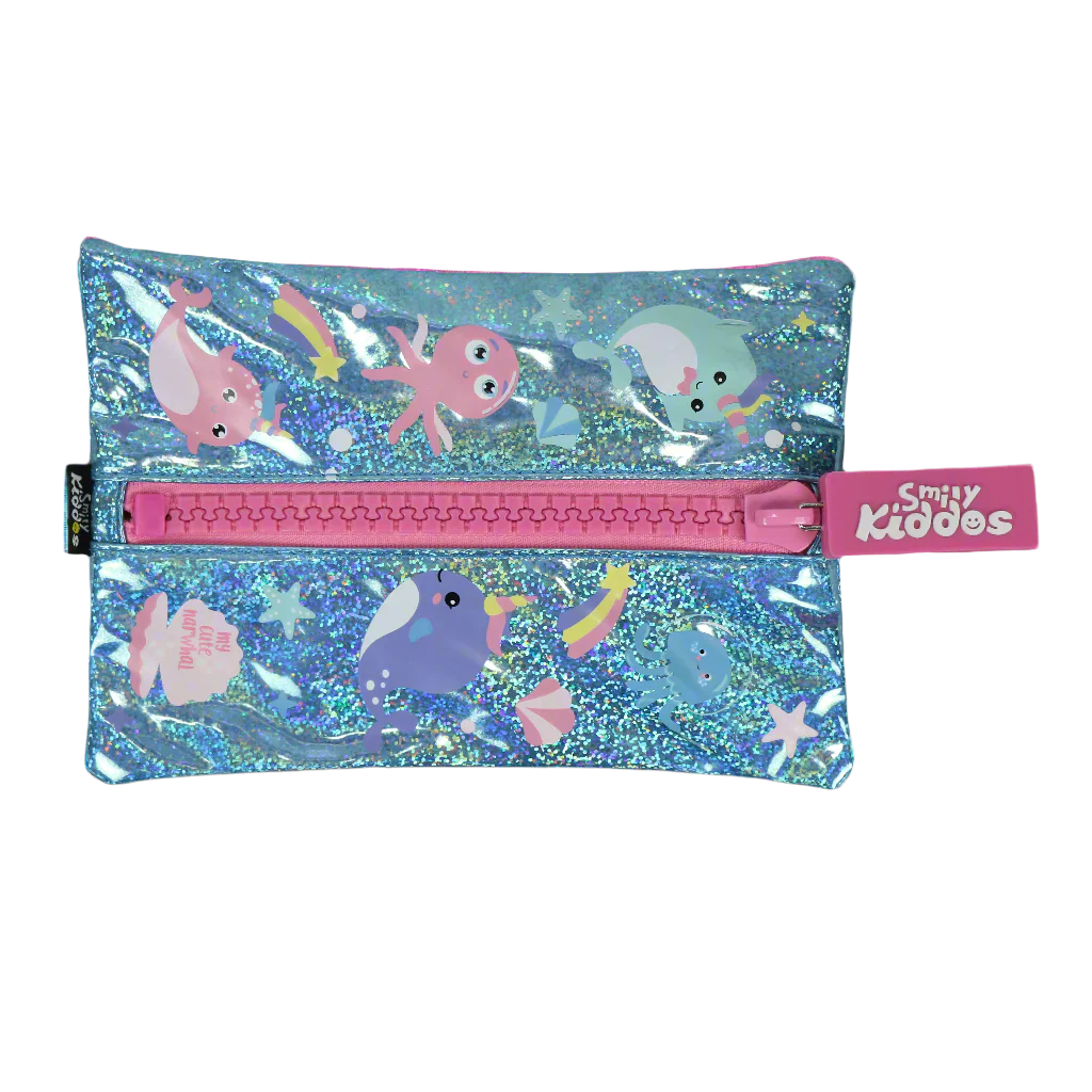 Smily Kiddos Big Zipper Pouch -Narwhale