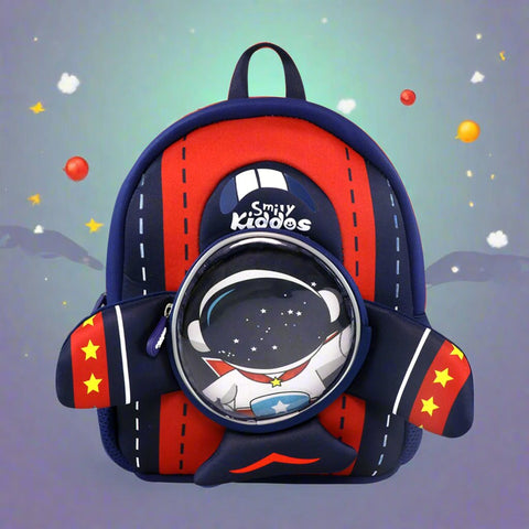 Image of Smily Kiddos Go out Backpack - Space Theme Blue