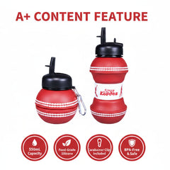Smily Kiddos Expandable Water Bottle – Cricket Ball 550 mL