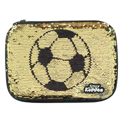Smily kiddos Bling pencil case Football Black