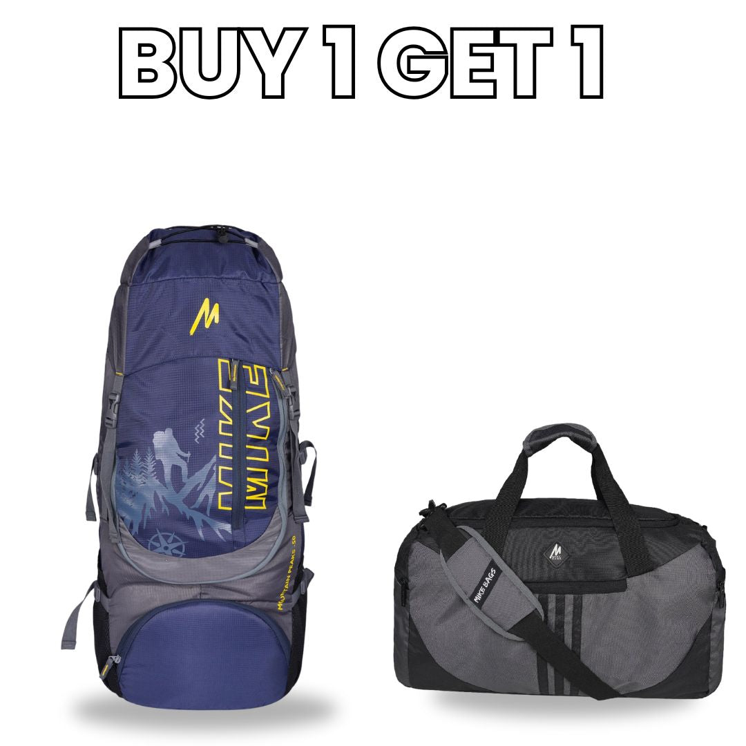 Mike Travel Combo – 42L Trekking Backpack & 20" Duffel Bag | Buy 1 Get 1