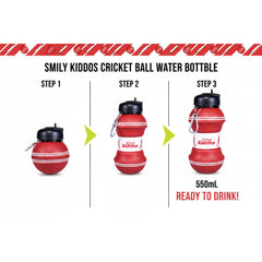Smily Kiddos Expandable Water Bottle – Cricket Ball 550 mL