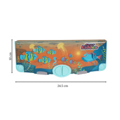 Smily Kiddos Pop-Out Pencil Box for Kids | Ocean Theme (Navy Blue)