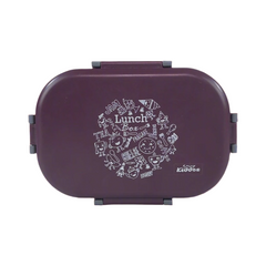 Smily kiddos Stainless Steel Fast Food Theme Lunch Box -Purple 3+ years