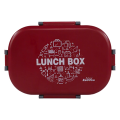 Smily kiddos Stainless Steel Pan Cake Theme Lunch Box - Red  3+ years