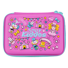 Smily Single Compartment Pencil Case Pink