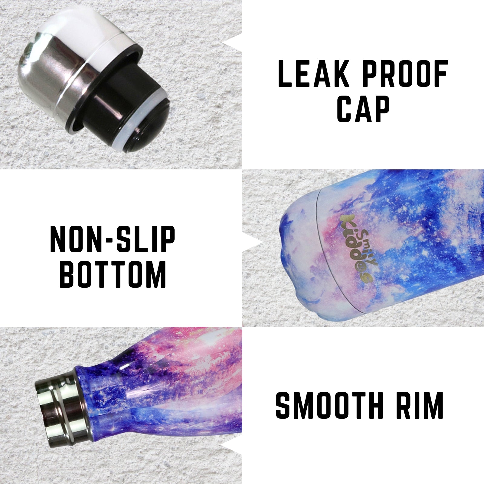  Stainless Steel Water Bottle Starry Night purple leakproof