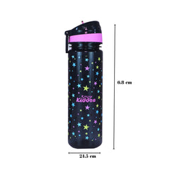 Water Bottle With Flip Top Nozzle Happy Star Theme dimension