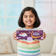 Smily Kiddos Pop-Out Pencil Box for Kids | Space Adventure Theme (Violet)