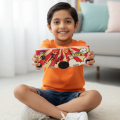 Smily Kiddos Pop-Out Pencil Box for Kids | Superhero Theme (Red)