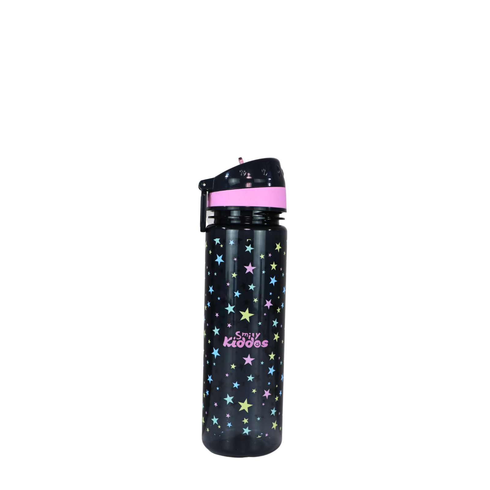 Water Bottle With Flip Top Nozzle Happy Star Theme straw