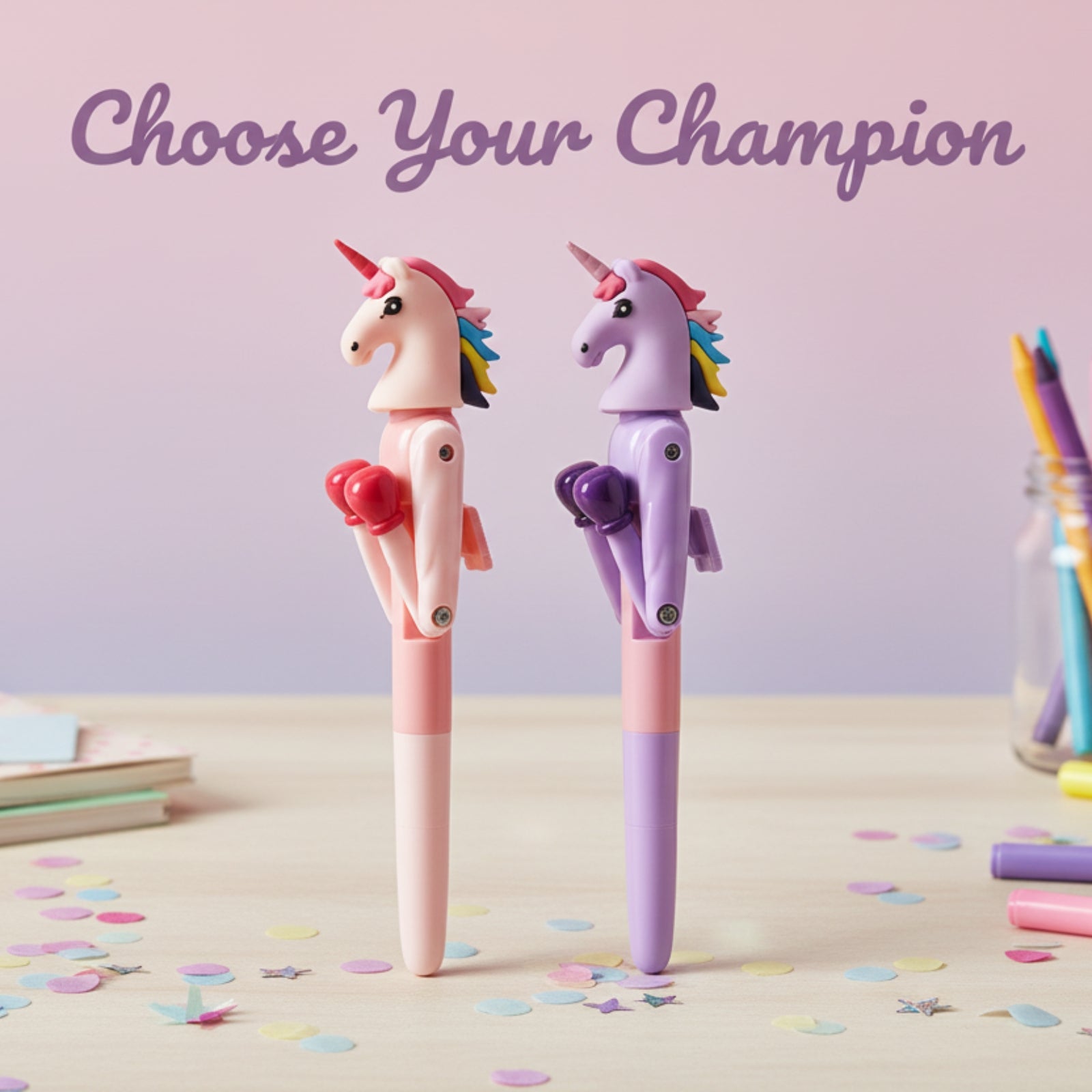 Smily Kiddos Boxing Unicorn Pen – Pink